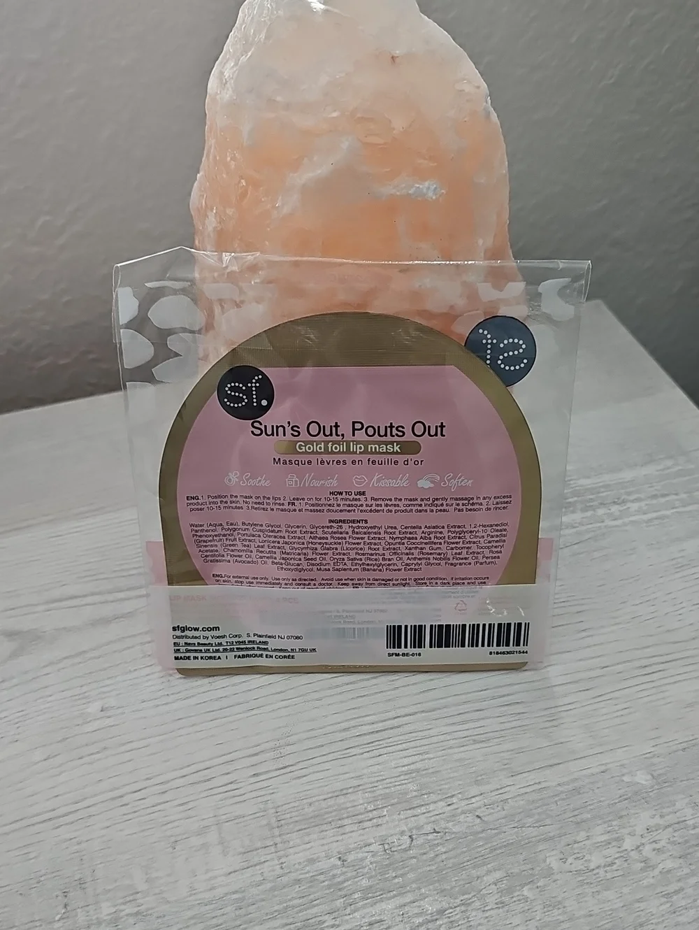 SF Glow Suns Out Pouts Out Gold Foil Lip Mask Set of 4 NWT